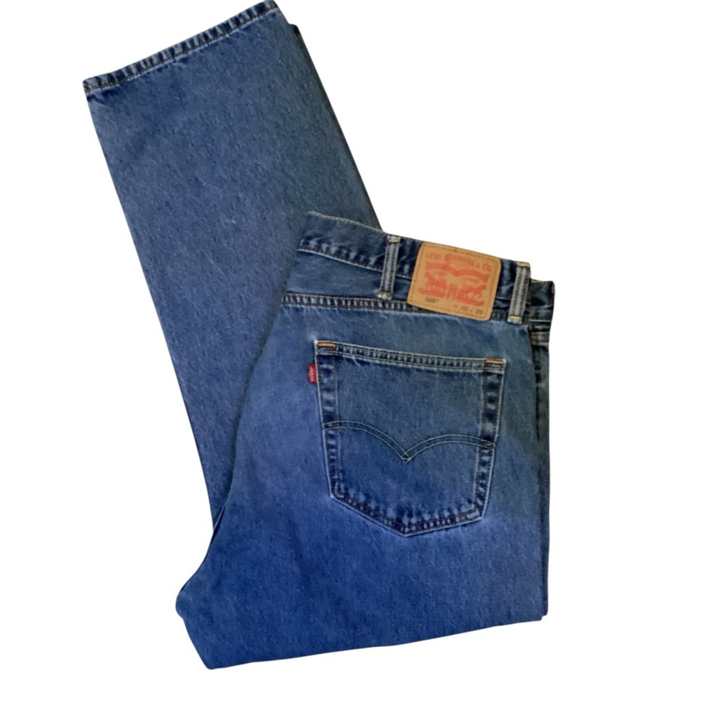 Levi's 505 Straight Fit Blue Jeans Men's Classic Denim Size 40x29